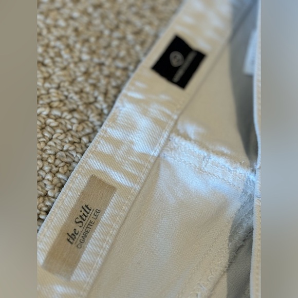 The Stilt Cigarette Leg AG White Jean - Picture 5 of 6